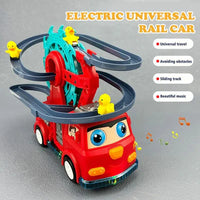 Duck Swivel Slide Fire Rail Car With Light & Sound
