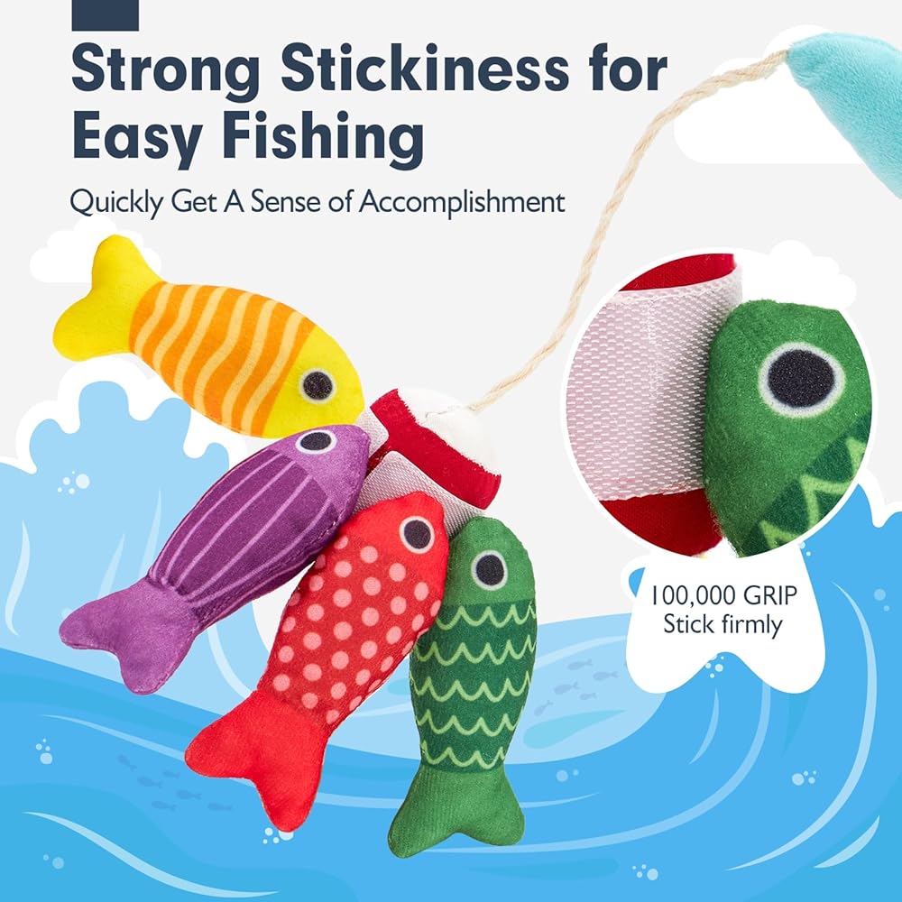 Montessori Pretend Play Cloth Fishing Set
