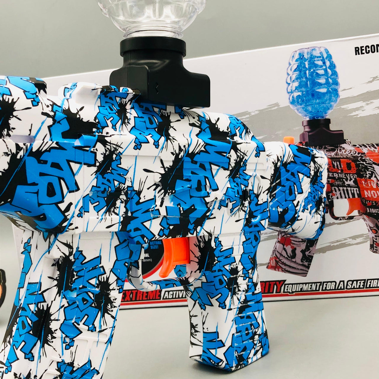 Rechargeable Gel Blaster Shooting Gun With Googles - Blue