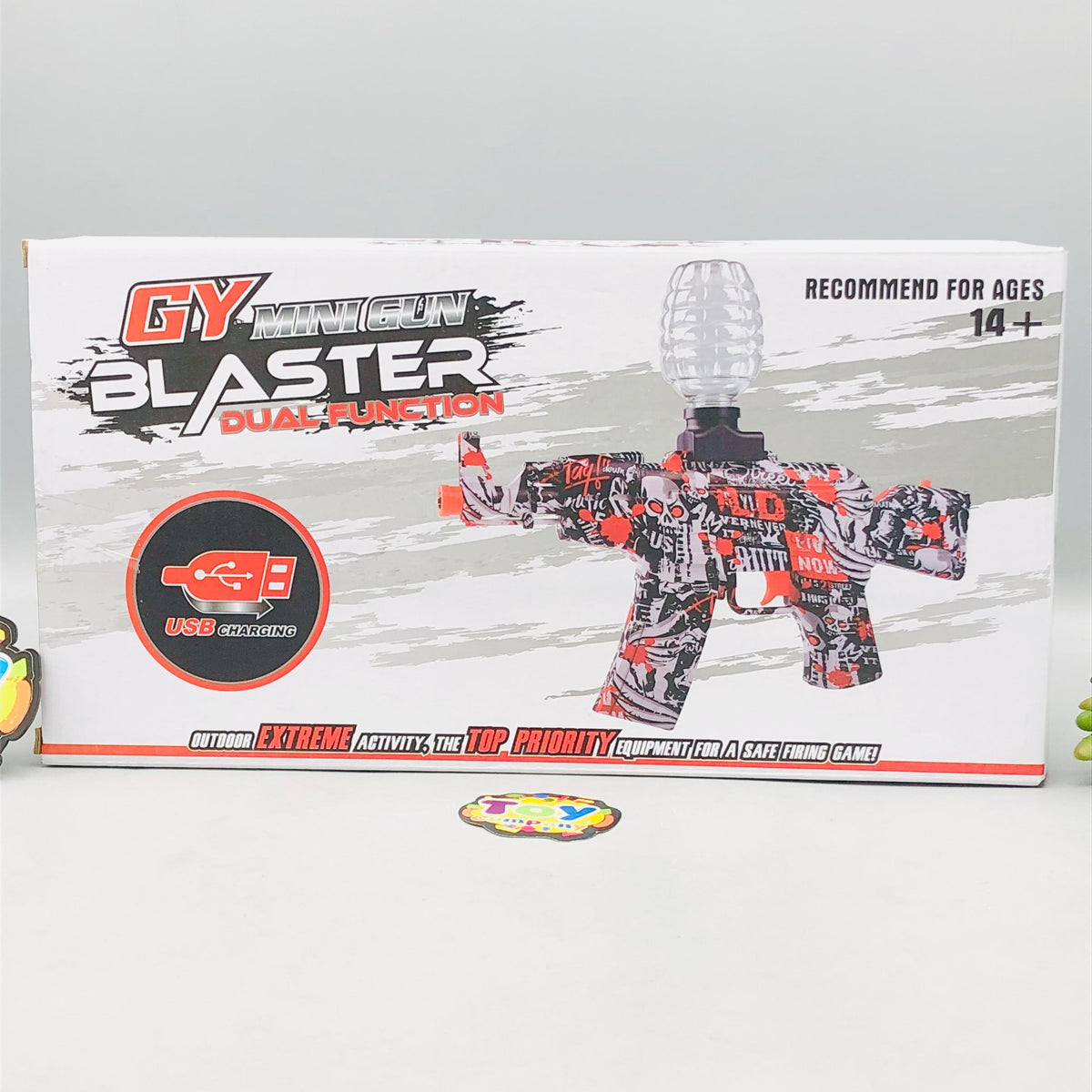 Rechargeable Gel Blaster Shooting Gun With Googles - Red