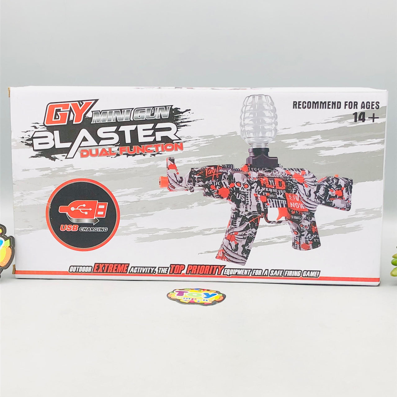 Rechargeable Gel Blaster Shooting Gun With Googles - Red