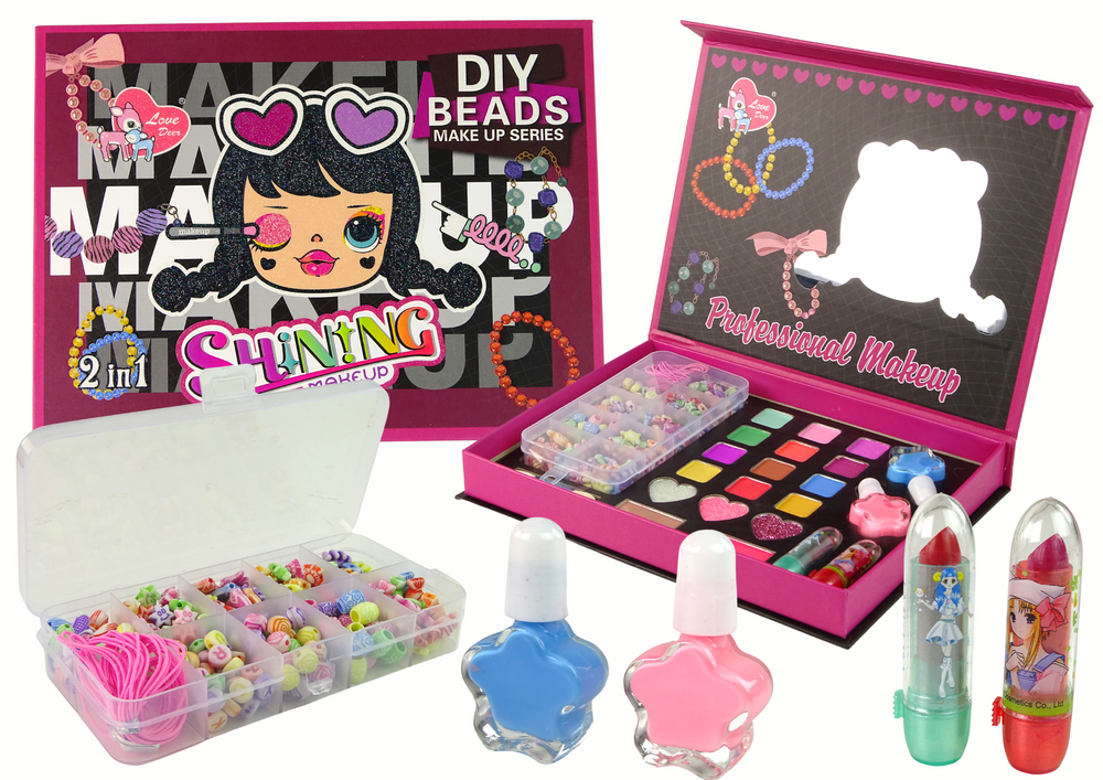 2in1 Shinning DIY Beads & Makeup Kit
