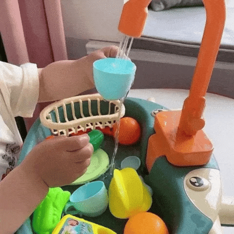 Battery Operated Little Cow Dish Washer