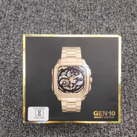 Thumbnail for Gen-10 Smart Metal Watch With Gold & Lather Belt