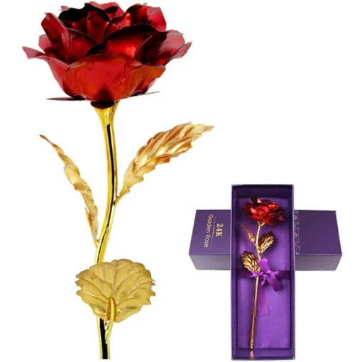Gold Dipped Real Rose With Luxury Gift Box