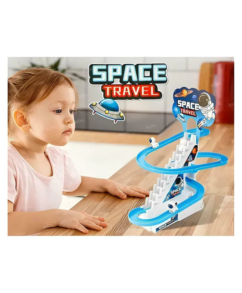 Electric Astronaut Slide Racing Track Set With Lights & Music