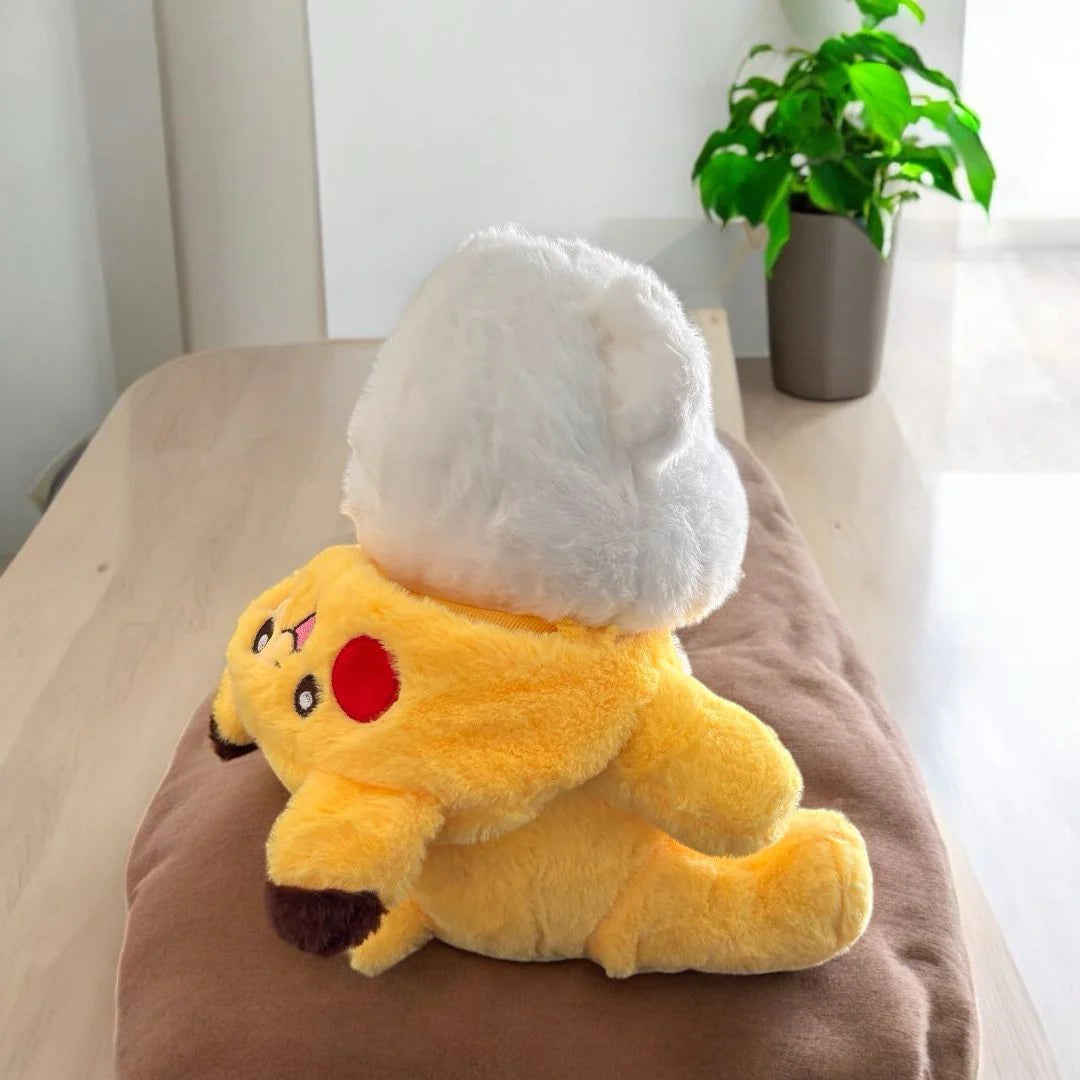 12* Inches Premium 2in1 Hoodie Pikachu Bear Stuff Toy