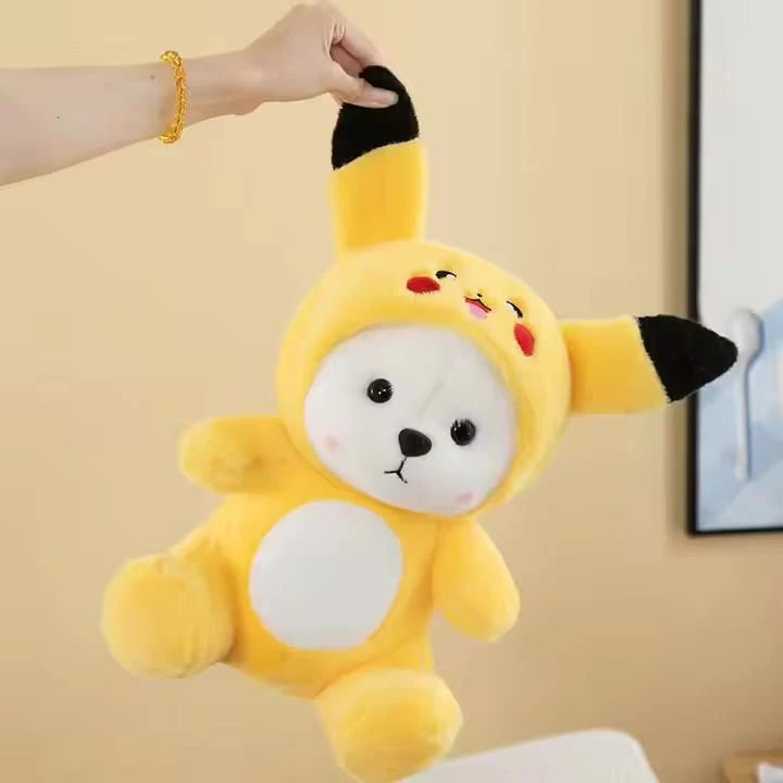 12* Inches Premium 2in1 Hoodie Pikachu Bear Stuff Toy
