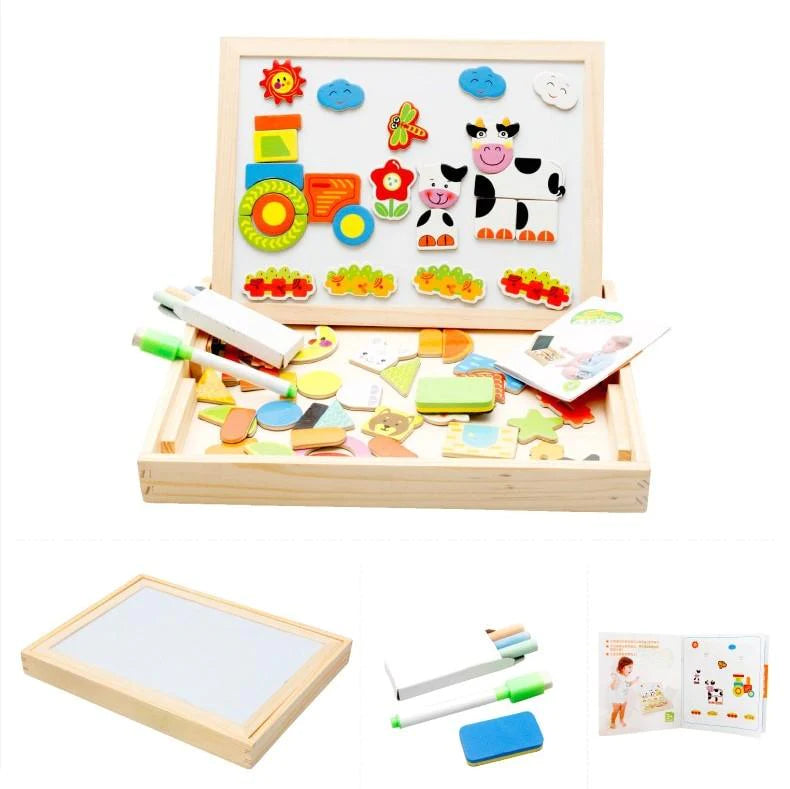 Wooden Cartoon Letter Puzzle Board