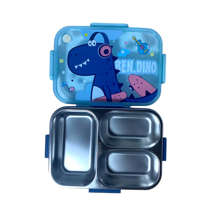 750ml Kids Stainless Steel Lunch Box With Spoon & Chopsticks