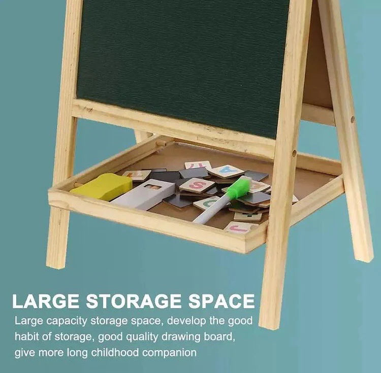 Wooden Double-Sided Small Drawing Board
