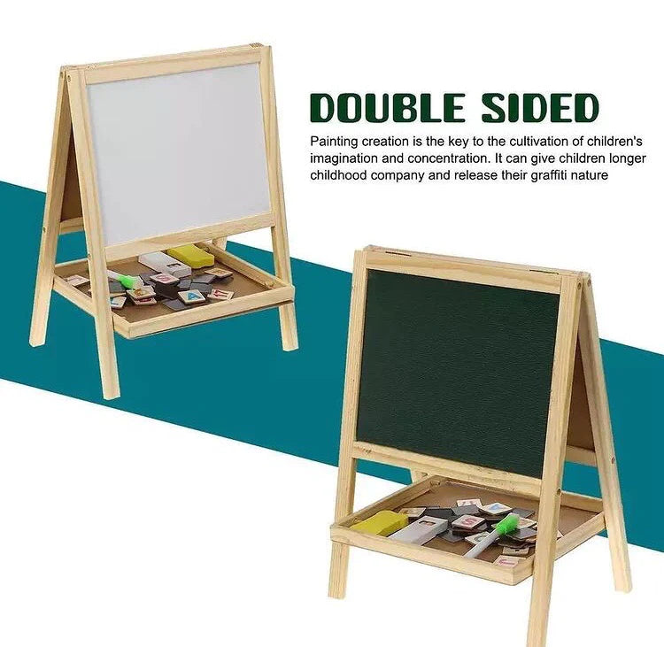 Wooden Double-Sided Small Drawing Board