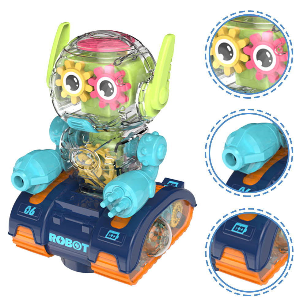 Electric Transparent Light & Musical Gear Robot