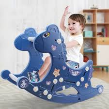 3in1 Multi-functional Baby Racking Horse Chair - Blue
