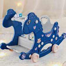 3in1 Multi-functional Baby Racking Horse Chair - Blue
