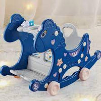 3in1 Multi-functional Baby Racking Horse Chair - Blue