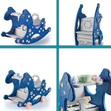 3in1 Multi-functional Baby Rocking Horse Chair - Blue