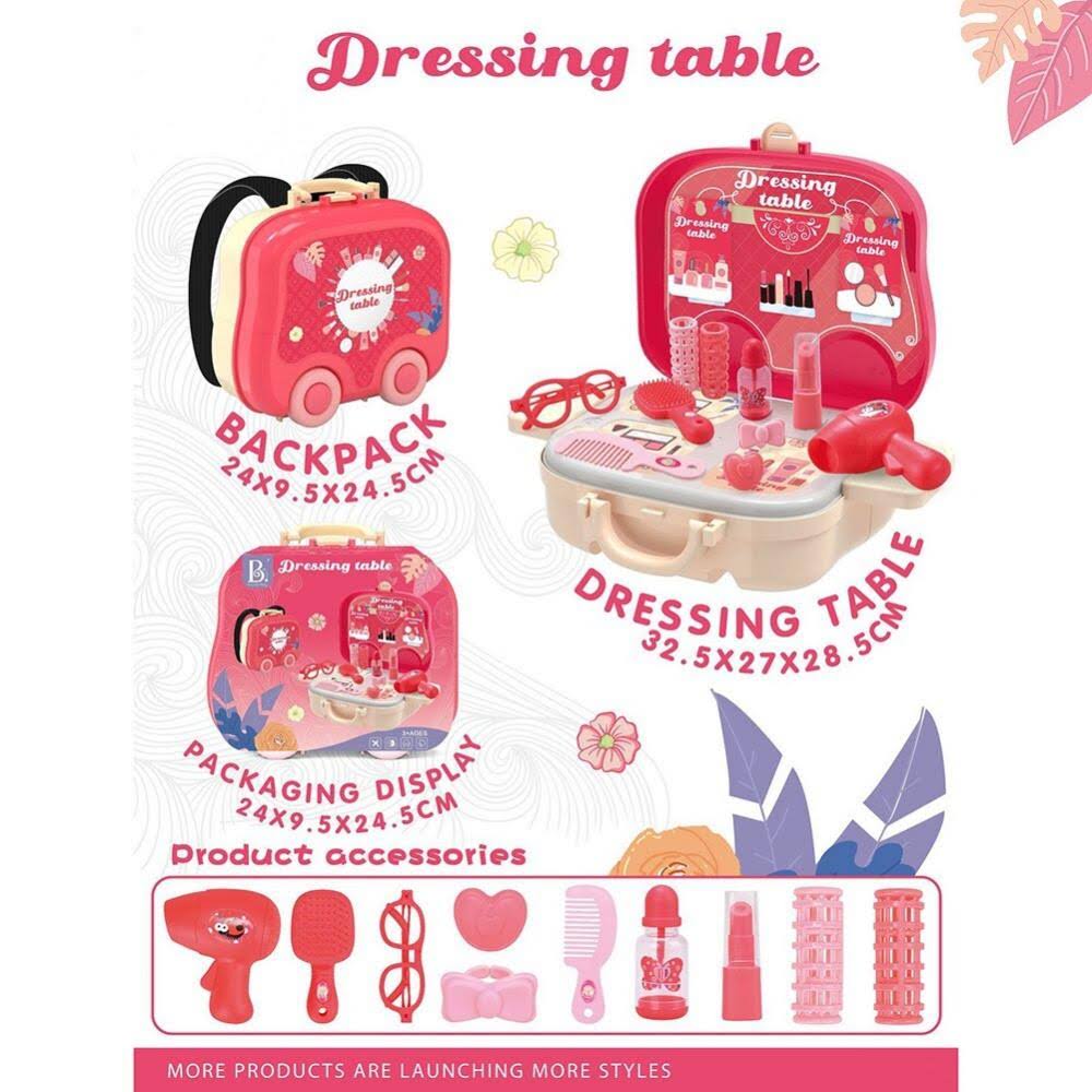 2 In 1 Dressing Table Play Set 19 Pcs