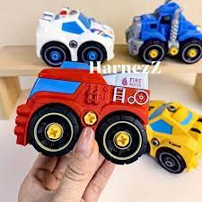 DIY 4Pcs City Screw Vehicles