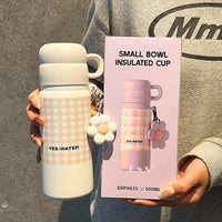 Thumbnail for 500ml Stainless Steel Insulated Cup Water Bottle - White