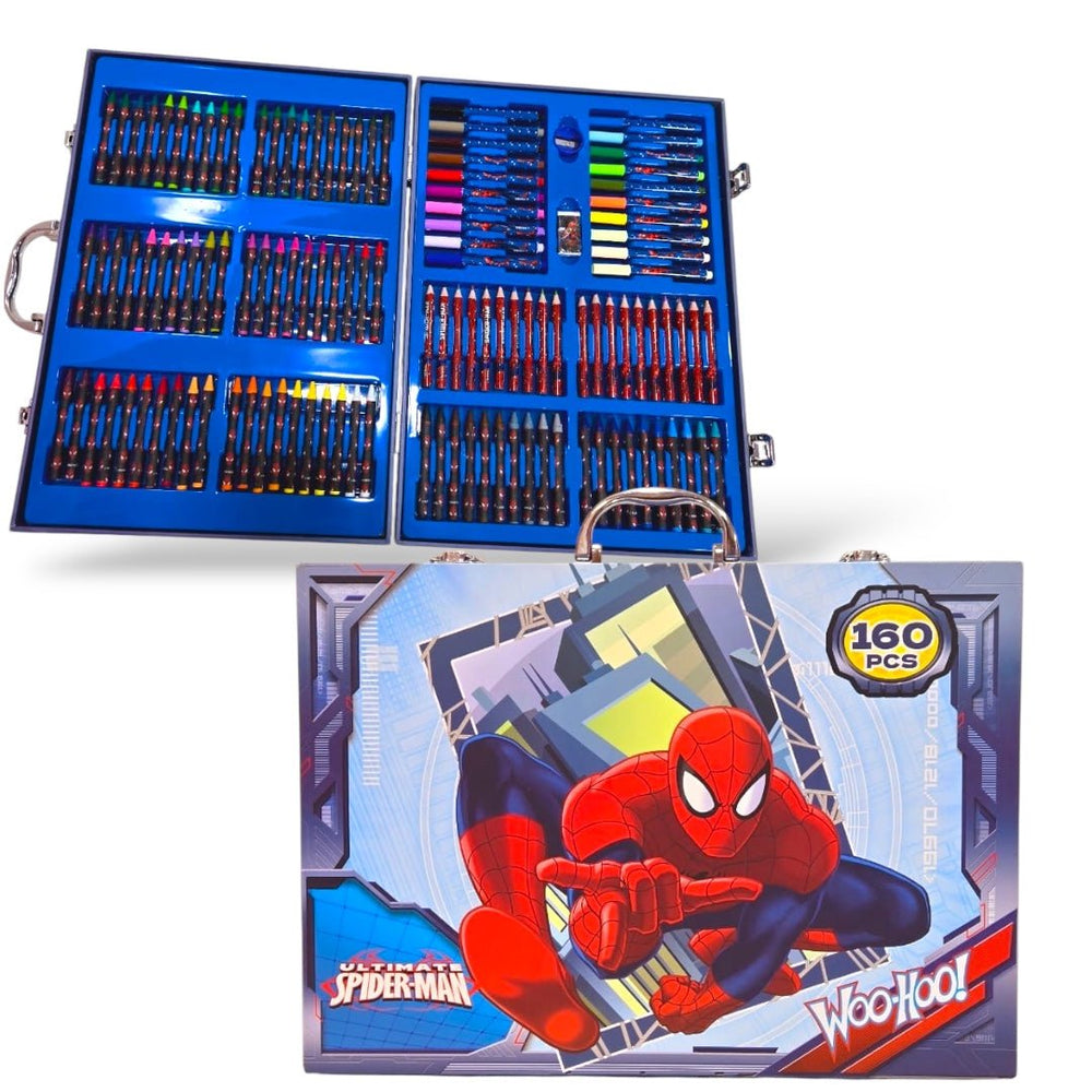 160Pcs Premium Spiderman Kids Painting Kit Briefcase