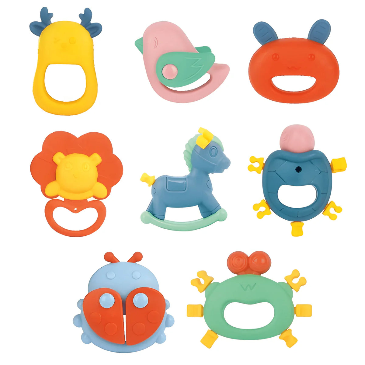 10Pcs Premium Baby Teether & Rattles With Storage Box