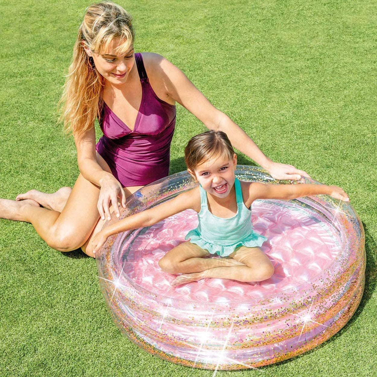 Intex Inflatable Glitter Mini Pool ‎86 x 86 x 25 cm