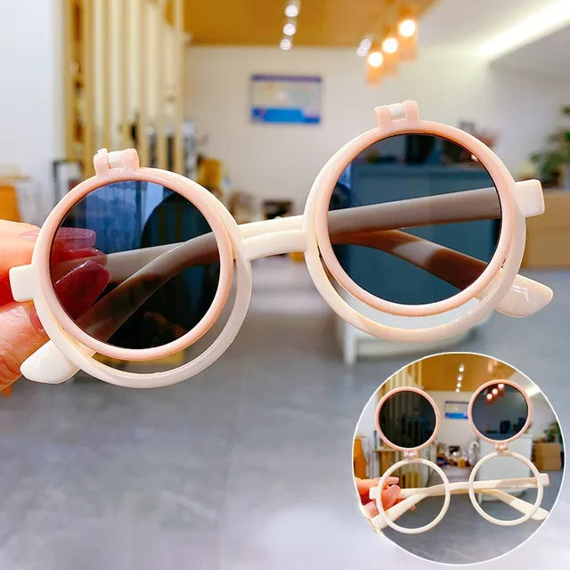 Kids Round Flip Frame Sunglasses