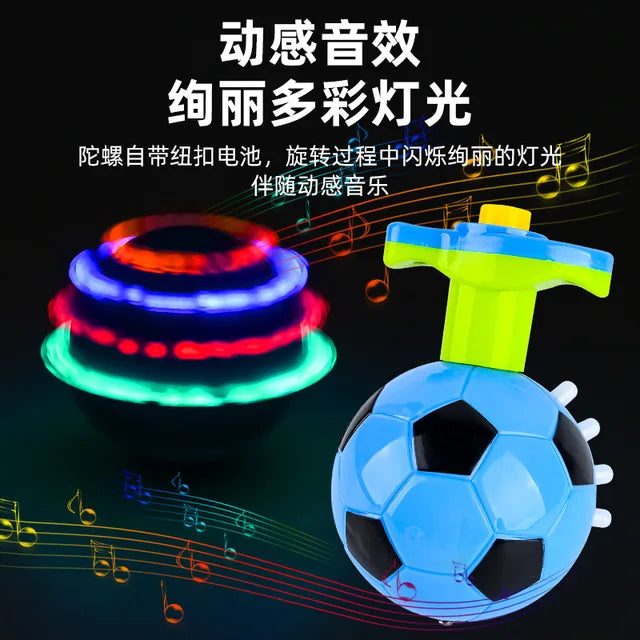 Football Flashing Spinning Top With Light & Music
