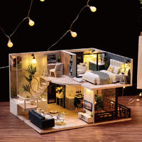 DIY Miniature Modern Luxury Home With LED Lights