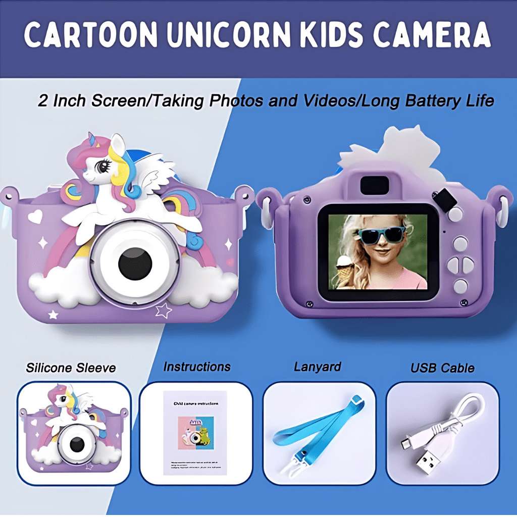 Mini Unicorn HD Digital Camera With Silicon Case