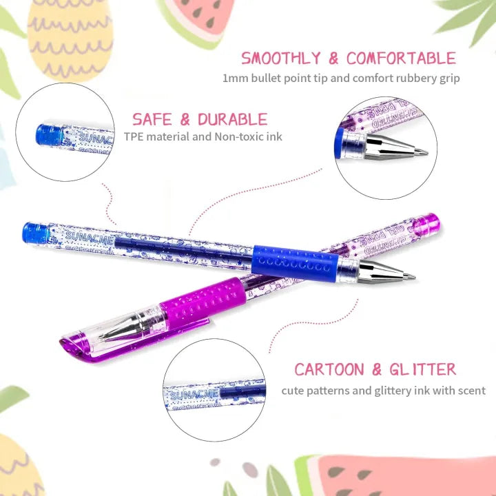 12Pcs Premium Glitter Pens 
