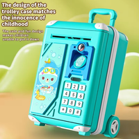 Kids Cartoon Fingerprint & Face Recognition ATM Machine - Green