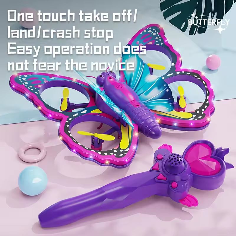 2.4G RC Magic Wand Flying Butterfly With Lights
