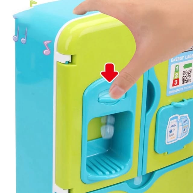 Kids Multi-functional Pretend Refrigerator With Light & Sound