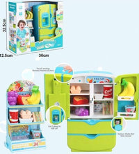 Kids Multi-functional Pretend Refrigerator With Light & Sound