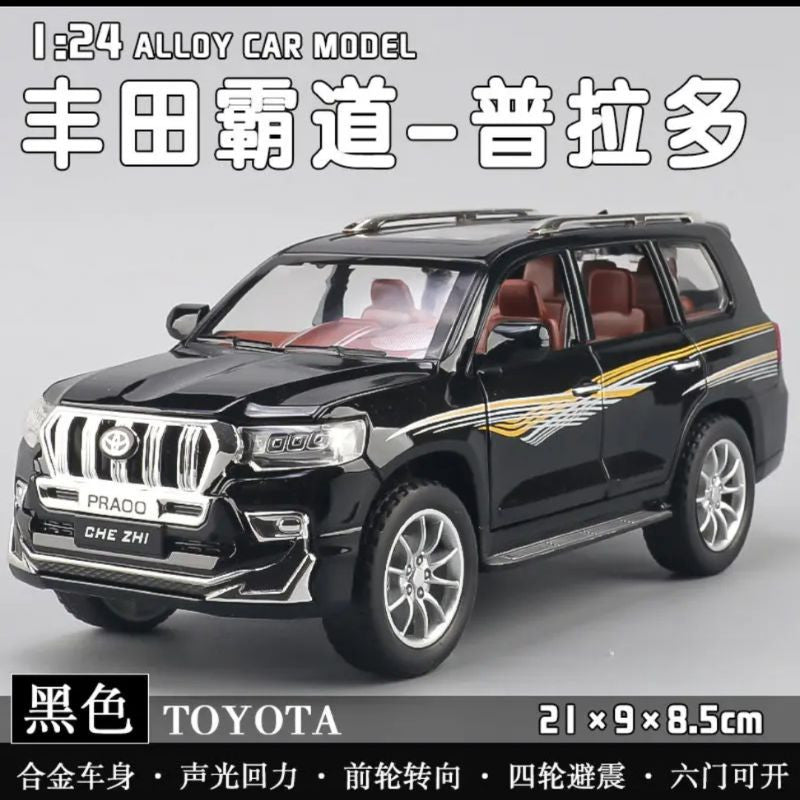 1:24 Diecast Toyota Prado Model Car With Smoke