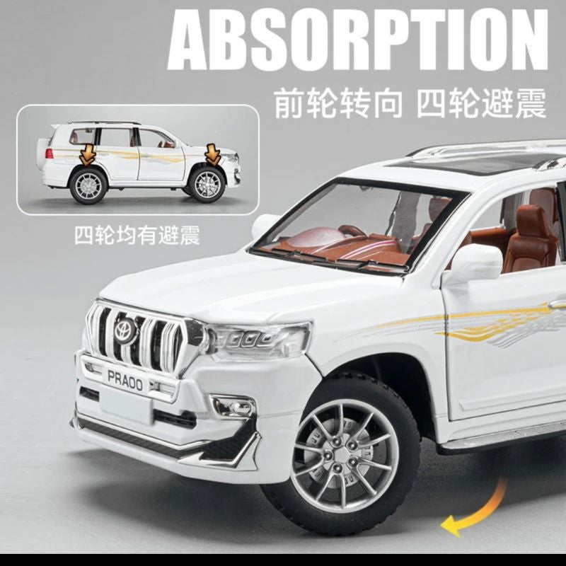 1:24 Diecast Toyota Prado Model Car With Smoke