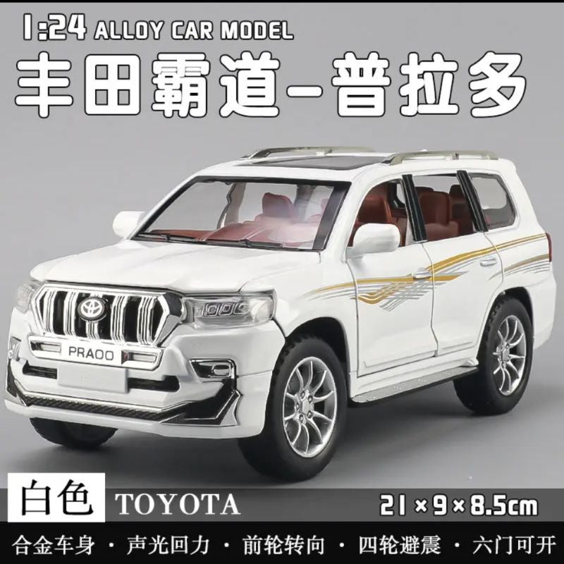 1:24 Diecast Toyota Prado Model Car With Smoke