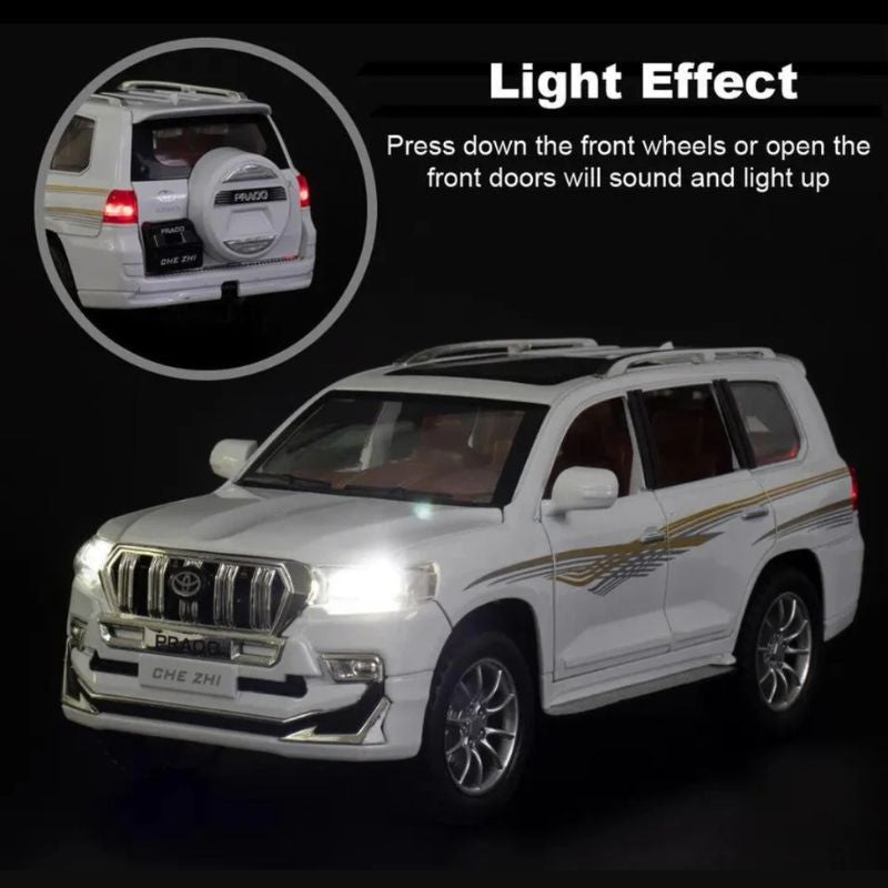 1:24 Diecast Toyota Prado Model Car With Smoke