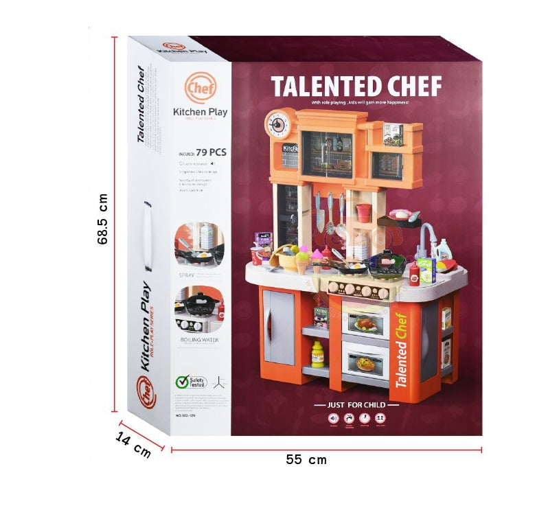 79 Pcs Talented Chef Kitchen | Running Water Sink