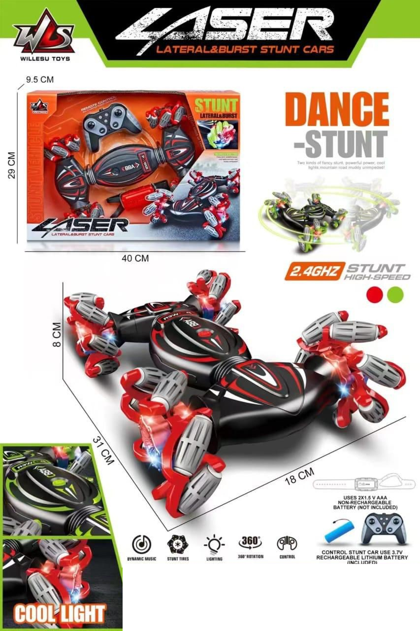2.4GHz Remote & Watch Control Laser Stunt Car