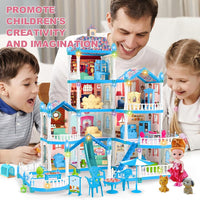 275Pcs DIY  Dream Villa Luxury Doll House