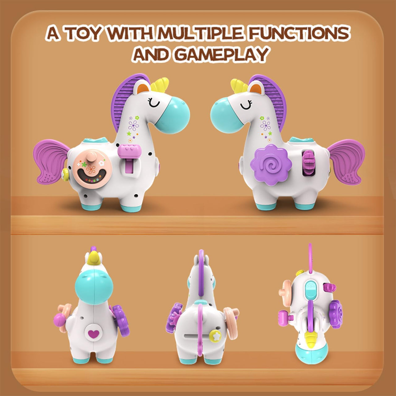 Multi-functional Montessori Mini Unicorn Sensory Toy