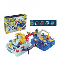 Manual Car Adventure Dual Version Track Set - 4Pcs Assorted Cars