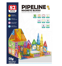82Pcs Pipeline Magnetic Building Blocks Set