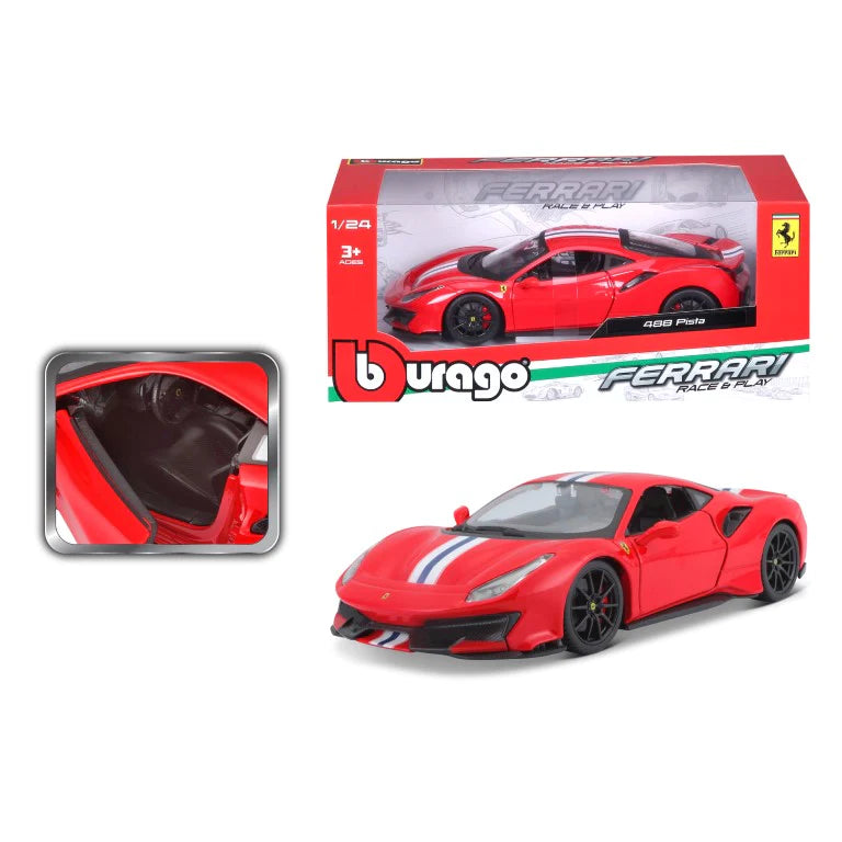 Bburago 1:24 Diecast Ferrari R&P 488 Pista