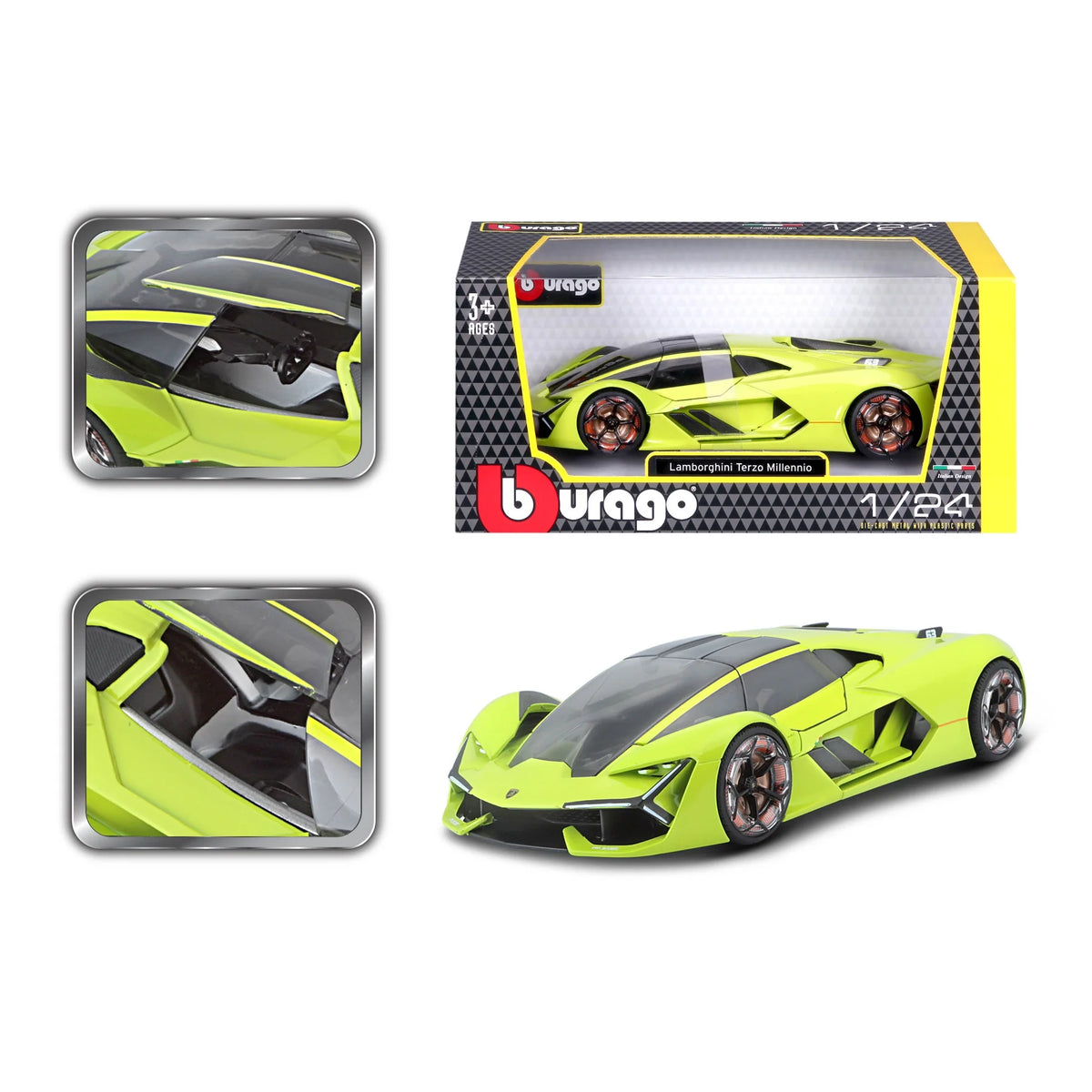 Bburago 1:24 Diecast Lamborghini Terzo Millennio - Green