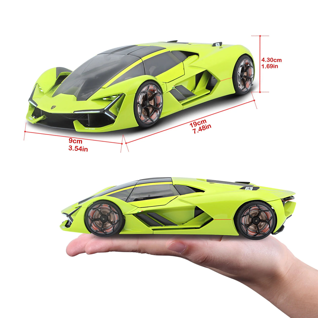 Bburago 1:24 Diecast Lamborghini Terzo Millennio - Green
