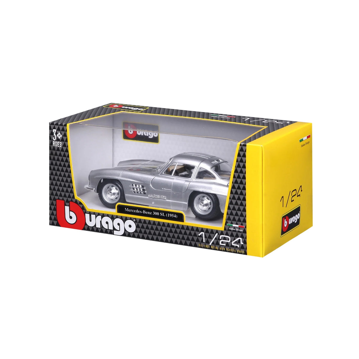 Bburago 1:24 Diecast Mercedes Benz 300SL - Silver